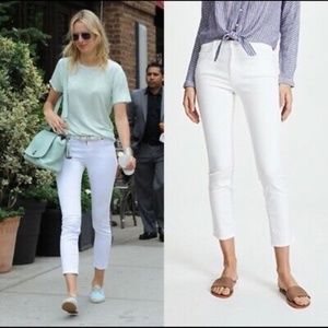 Mother The Looker Crop Jeans in Glass Slipper